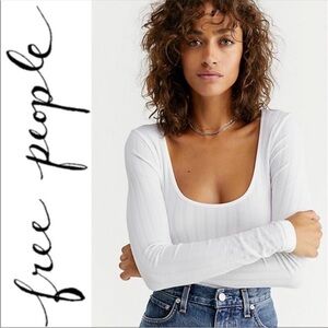 Intimately Free People Lucky You Layering Top Tee White M/L